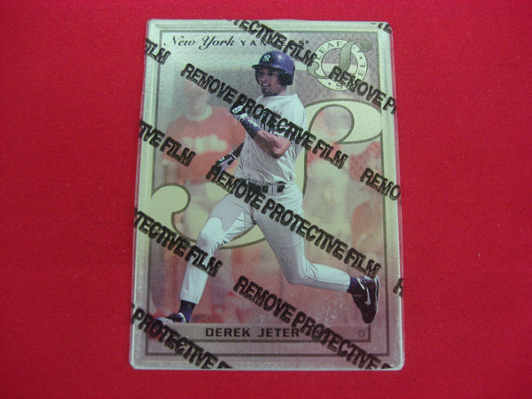 1996 Leaf Preferred Steel Derek Jeter #40 Yankees Baseball Card - Metal, COA