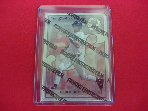 1996 Leaf Preferred Steel Derek Jeter #40 Yankees Baseball Card - Metal, COA