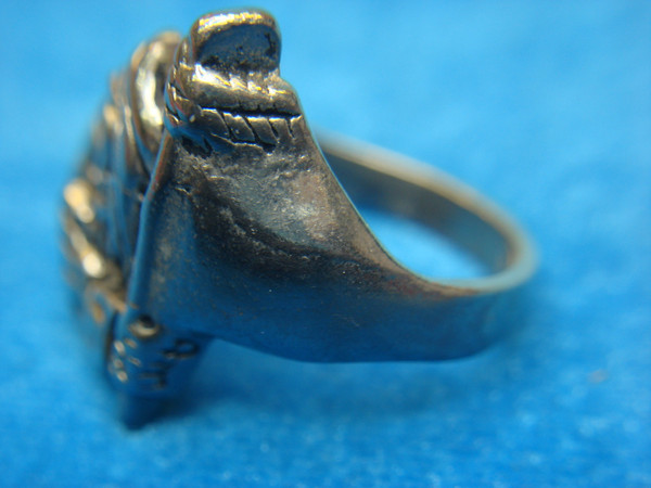 Unique Grim Reaper Ring - Silver Tone, Size 12 3/4 (Vintage, Excellent Condition)
