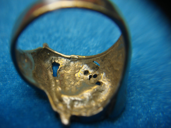 Unique Grim Reaper Ring - Silver Tone, Size 12 3/4 (Vintage, Excellent Condition)