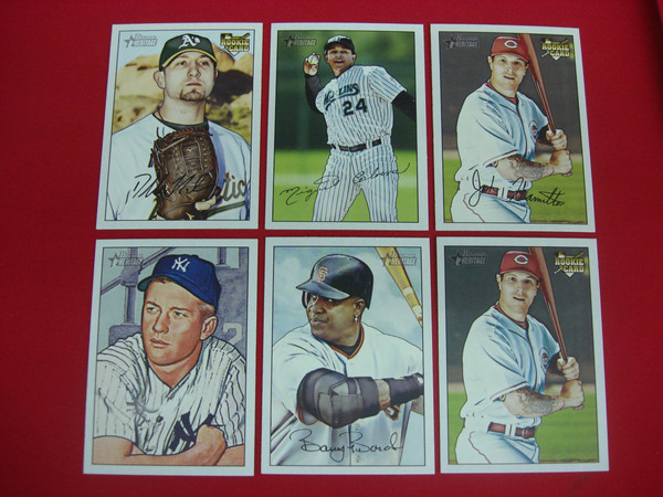 2007 Bowman Heritage Baseball Card Lot: Mantle SP, Bonds SP, Josh Hamilton SP & More