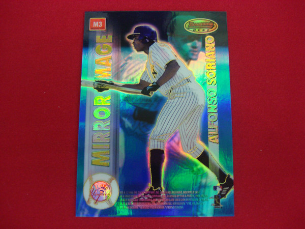 Derek Jeter & Alfonso Soriano 1997 Bowman's Best Mirror Image Refractor #M3 - PSA Graded (Condition Details In Photos)