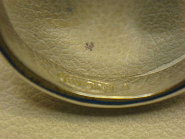 Vintage Avon Silver Tone Ring with Faux Pearl & Brilliants, Size 6 3/4