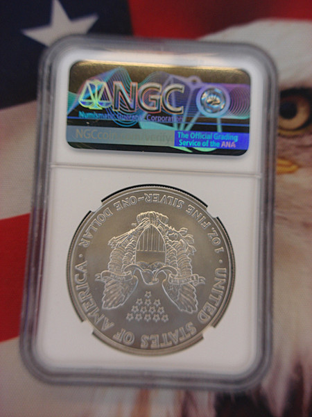 2003 Silver Eagle NGC Gem Uncirculated - John Mercanti Design