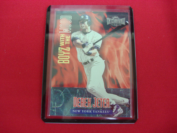 1999 Fleer Metal Universe Derek Jeter Boyz In The Wood Insert Card #12 BW - Graded & Protected