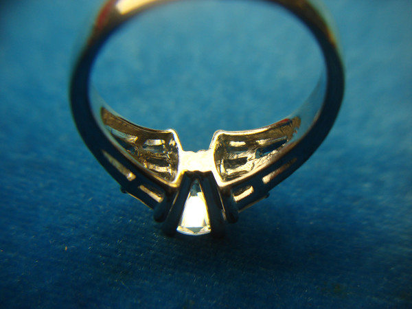 Sparkling 8mm Faux Diamond Bling Ring with Baguettes - Size 10 3/4