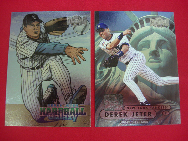 Derek Jeter 1998 Fleer Metal Universe & Hardball Galaxy Card Lot (#199 & #208)
