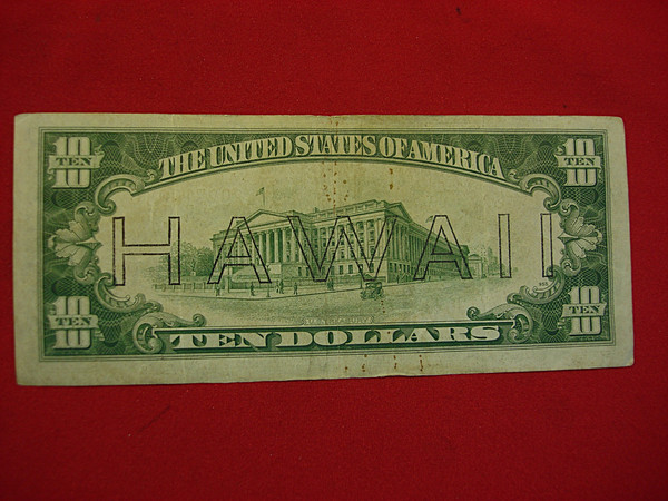1934A 'HAWAII' $10 Federal Reserve Note - WWII Pacific Theater Currency - Uncommon Find