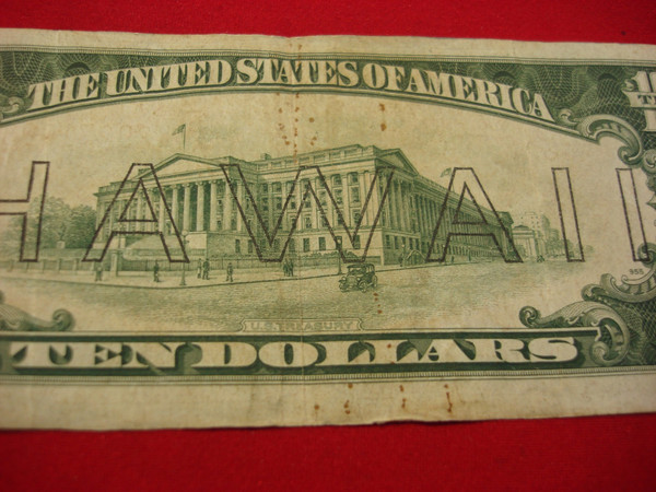 1934A 'HAWAII' $10 Federal Reserve Note - WWII Pacific Theater Currency - Uncommon Find