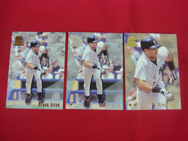 Derek Jeter 1999 Topps Stars Baseball Card Set (3 Cards) - Base, One Star & Two Star Parallels