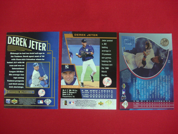 Derek Jeter Upper Deck Baseball Card Lot (3 Cards) - New York Yankees
