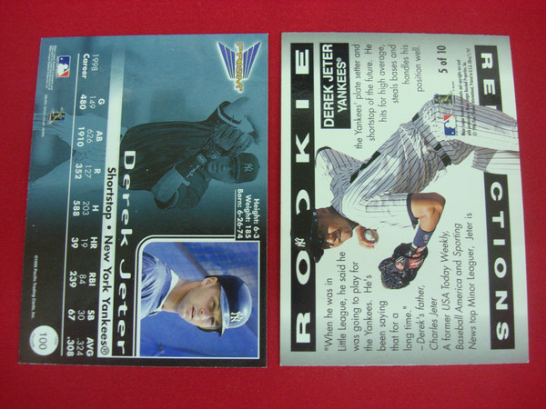 Derek Jeter Card Lot - 1997 Fleer Ultra Rookie Reflections & 1998 Pacific Prisms Holofoil
