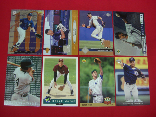 Rare Derek Jeter MiLB Card Lot (8 Cards) - Prospects, Rookies & Yankees Memorabilia