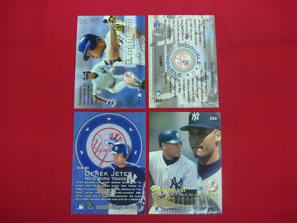 Derek Jeter Fleer Baseball Card Lot (4 Cards) - New York Yankees - Vintage & Modern Moments