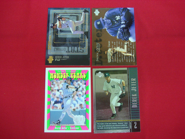 Derek Jeter Upper Deck Baseball Card Lot (4 Cards) - New York Yankees - Hall of Famer Collection