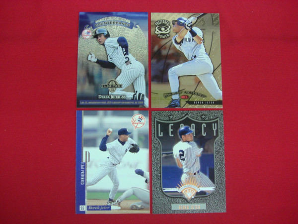 Derek Jeter Leaf Baseball Cards (4-Card Lot) - New York Yankees