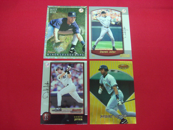 Derek Jeter Bowman Baseball Card Lot (4 Cards) - New York Yankees -  Sports Memorabilia
