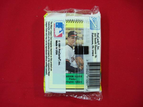 1991 Burlington Indians ProCards Team Set (Manny Ramirez Rookie!) - Factory Sealed MiLB