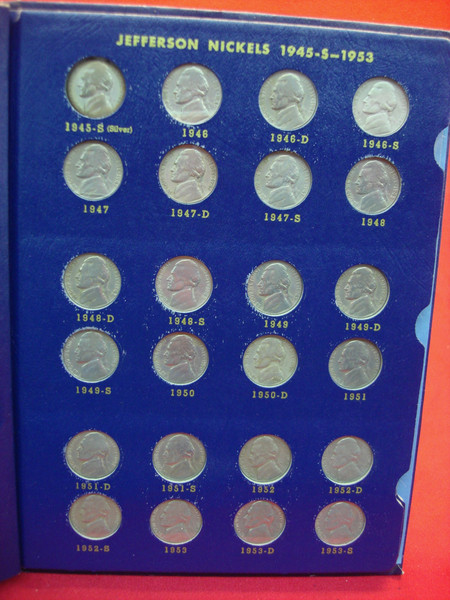 Complete Circulated Jefferson Nickel Set 1938-1975 P-D-S (98 Coins) with S Mint Proofs