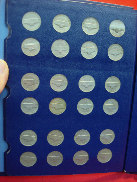 Complete Circulated Jefferson Nickel Set 1938-1975 P-D-S (98 Coins) with S Mint Proofs