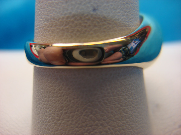 Gold Tone Men's Ring with Sparkling 5mm Faux Diamond - Size 10