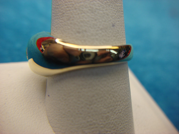 Gold Tone Men's Ring with Sparkling 5mm Faux Diamond - Size 10