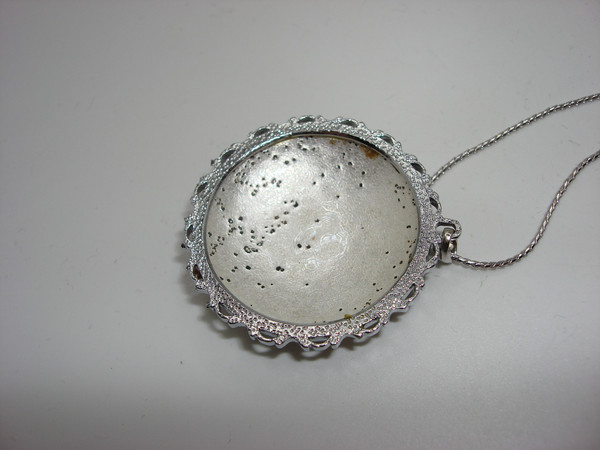 Vintage Japanese Cloisonne Ginbari Enamel Pansy Floral Necklace (Silver, 22