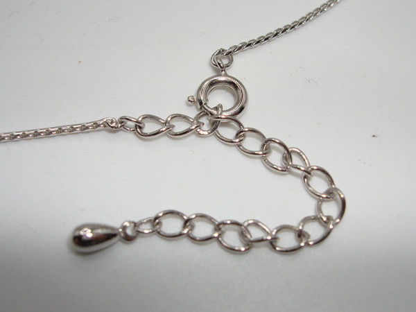 Vintage Japanese Cloisonne Ginbari Enamel Pansy Floral Necklace (Silver, 22