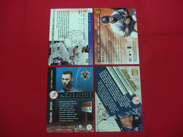 Derek Jeter Baseball Card Lot (4) - Donruss & Pacific, New York Yankees