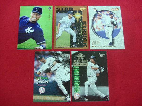 Derek Jeter Baseball Card Lot (5 Cards) - New York Yankees -  Iconic Rookie & More