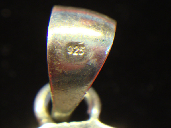 Large Sterling Silver Moonstone Pendant - Boho Elegance, Pre-Owned