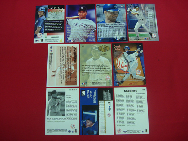 Derek Jeter Baseball Card Lot (10 Cards) - New York Yankees - Various Grades