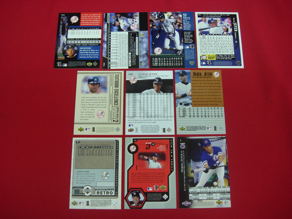 Derek Jeter Baseball Card Lot (10 Cards) - Upper Deck, New York Yankees