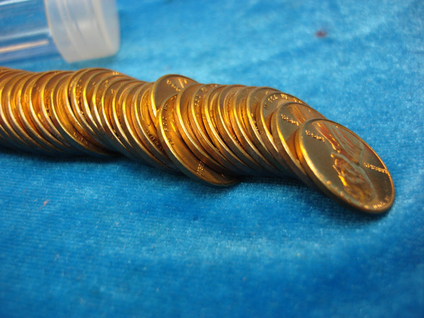 1958 Lincoln Wheat Cent Roll - 50 Red UNC Coins (Last Year, Estate Collection)