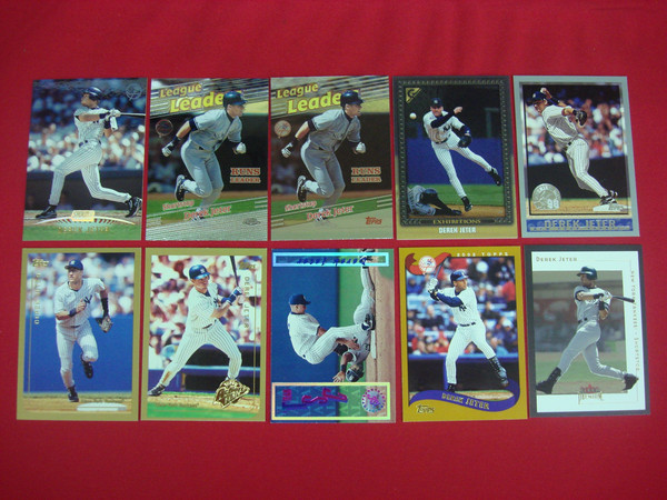 Derek Jeter Baseball Card Lot (10 Topps & Fleer) - New York Yankees