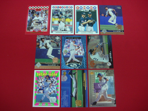 Derek Jeter Baseball Card Lot (10 Cards) - Topps & Upper Deck - New York Yankees