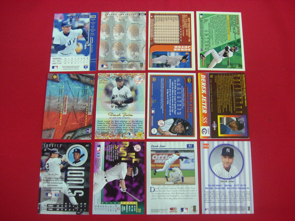 Derek Jeter Baseball Card Lot (12 Cards) - New York Yankees