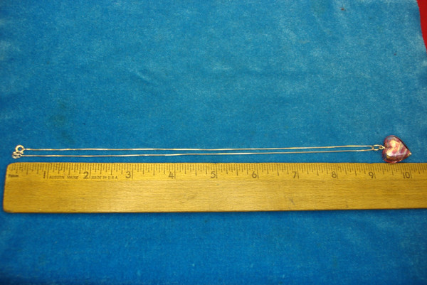 Murano Glass Heart Pendant in Sterling Silver - Vibrant Colors & Statement Piece