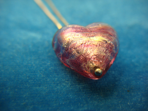 Murano Glass Heart Pendant in Sterling Silver - Vibrant Colors & Statement Piece