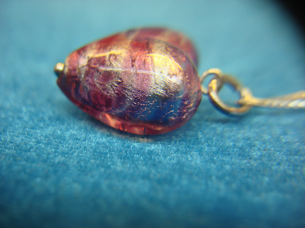 Murano Glass Heart Pendant in Sterling Silver - Vibrant Colors & Statement Piece