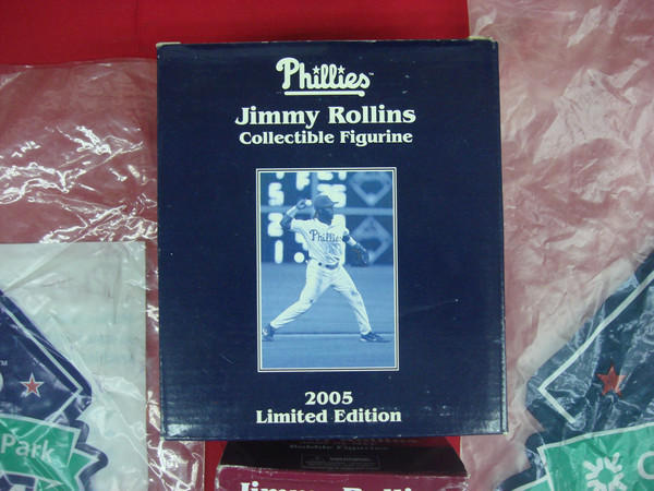 Jimmy Rollins Phillies MVP Bobbleheads (2005 & 2007) - Limited Edition Lot of 2 + Bags