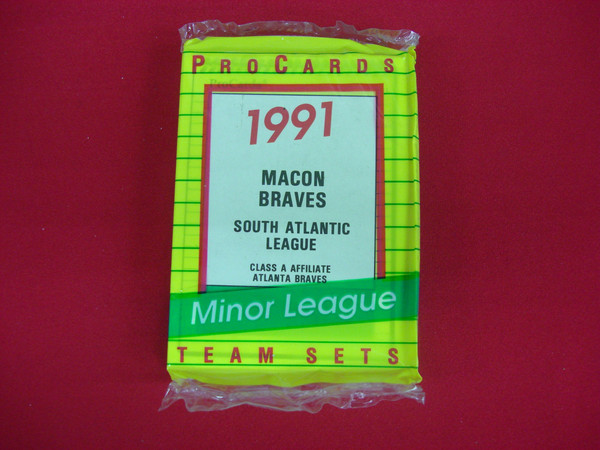 1991 Macon Braves ProCards Team Set - Factory Sealed, Includes Chipper Jones! MiLB Baseball Cards