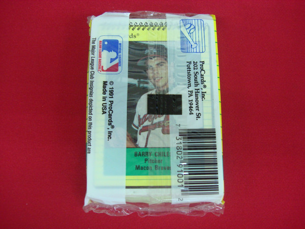 1991 Macon Braves ProCards Team Set - Factory Sealed, Includes Chipper Jones! MiLB Baseball Cards