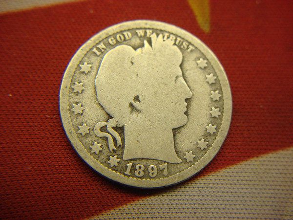 1897-O Barber Quarter - Uncirculated, Natural Luster, High Grade Silver Coin
