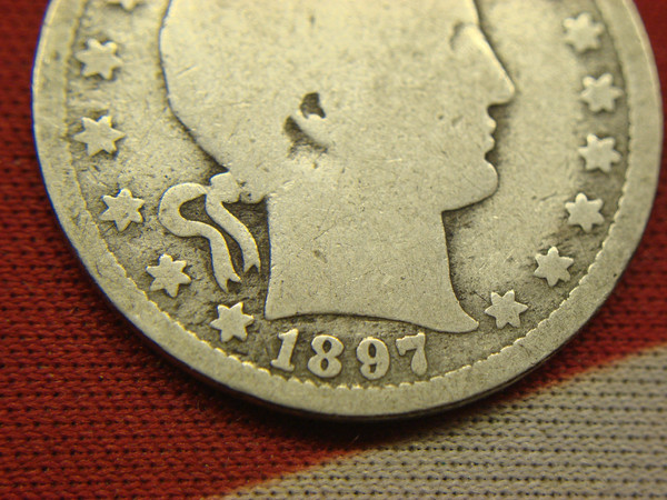 1897-O Barber Quarter - Uncirculated, Natural Luster, High Grade Silver Coin