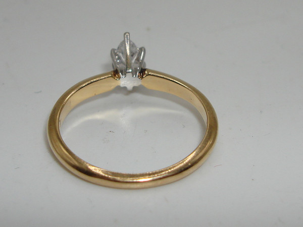 ✨ Dazzling 14K Gold Marquise Diamond Engagement Ring (Size 5, 1/4ct) ✨