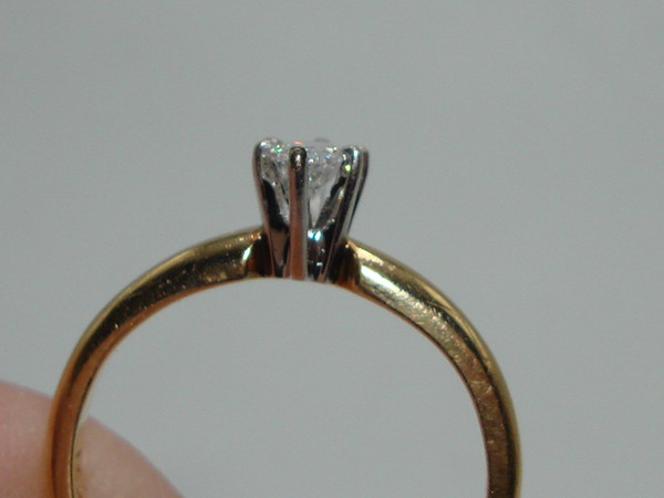 ✨ Dazzling 14K Gold Marquise Diamond Engagement Ring (Size 5, 1/4ct) ✨