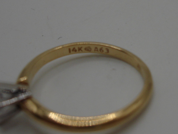 ✨ Dazzling 14K Gold Marquise Diamond Engagement Ring (Size 5, 1/4ct) ✨