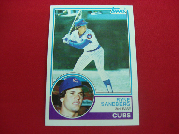 1983 Topps Ryne Sandberg Rookie Card #83 RC - Chicago Cubs - Hall of Famer