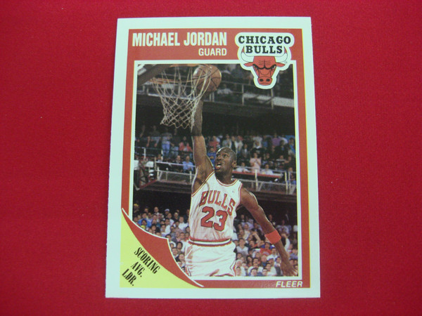 1989-90 Fleer Michael Jordan Scoring Average Leader Card (#21) - Chicago Bulls Vintage Basketball
